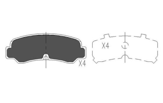 Bromsbeläggssats, skivbroms KBP-9055 Kavo parts
