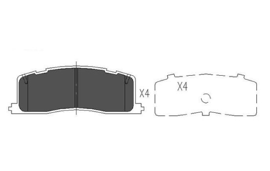 Bromsbeläggssats, skivbroms KBP-9059 Kavo parts, bild 2