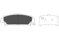 Bromsbeläggssats, skivbroms KBP-9060 Kavo parts