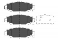Bromsbeläggssats, skivbroms KBP-9062 Kavo parts