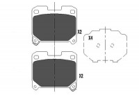 Bromsbeläggssats, skivbroms KBP-9063 Kavo parts