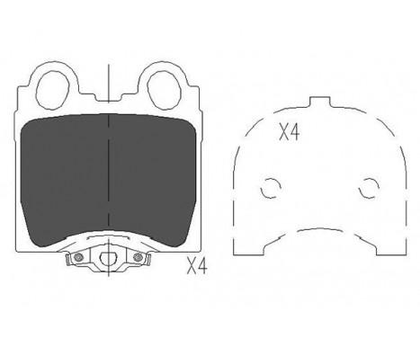 Bromsbeläggssats, skivbroms KBP-9066 Kavo parts