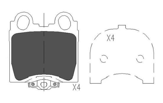 Bromsbeläggssats, skivbroms KBP-9066 Kavo parts