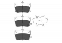 Bromsbeläggssats, skivbroms KBP-9068 Kavo parts