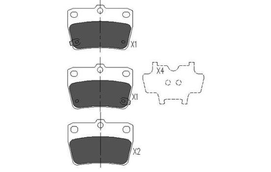 Bromsbeläggssats, skivbroms KBP-9068 Kavo parts