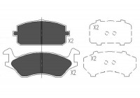 Bromsbeläggssats, skivbroms KBP-9074 Kavo parts