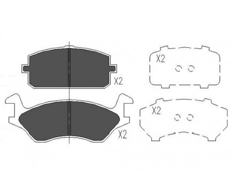 Bromsbeläggssats, skivbroms KBP-9074 Kavo parts