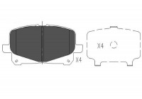 Bromsbeläggssats, skivbroms KBP-9076 Kavo parts