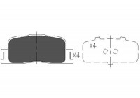 Bromsbeläggssats, skivbroms KBP-9077 Kavo parts