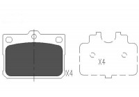 Bromsbeläggssats, skivbroms KBP-9081 Kavo parts