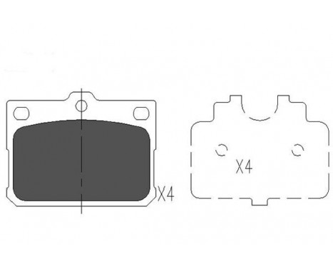 Bromsbeläggssats, skivbroms KBP-9081 Kavo parts