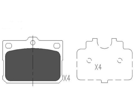 Bromsbeläggssats, skivbroms KBP-9081 Kavo parts, bild 2
