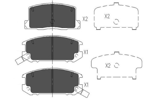 Bromsbeläggssats, skivbroms KBP-9082 Kavo parts