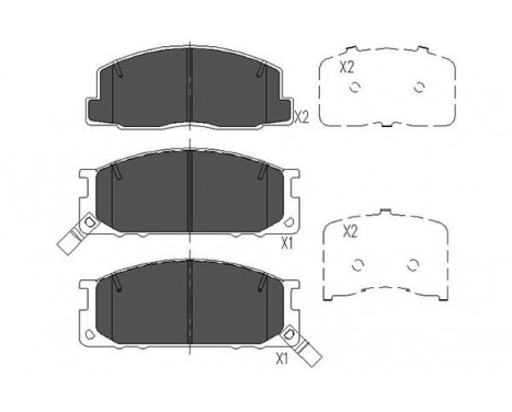 Bromsbeläggssats, skivbroms KBP-9084 Kavo parts