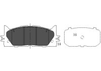 Bromsbeläggssats, skivbroms KBP-9087 Kavo parts