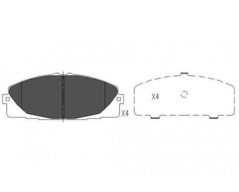 Bromsbeläggssats, skivbroms KBP-9089 Kavo parts