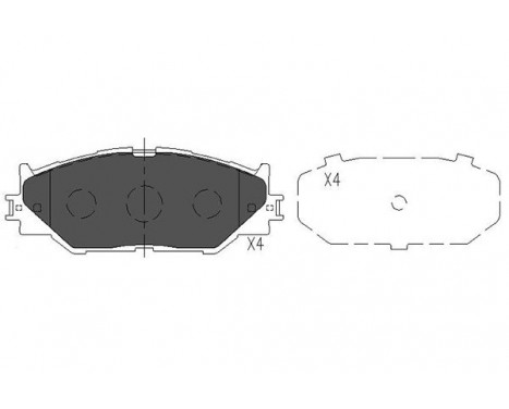Bromsbeläggssats, skivbroms KBP-9094 Kavo parts