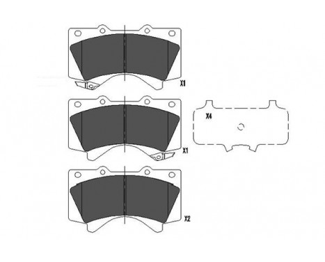 Bromsbeläggssats, skivbroms KBP-9098 Kavo parts