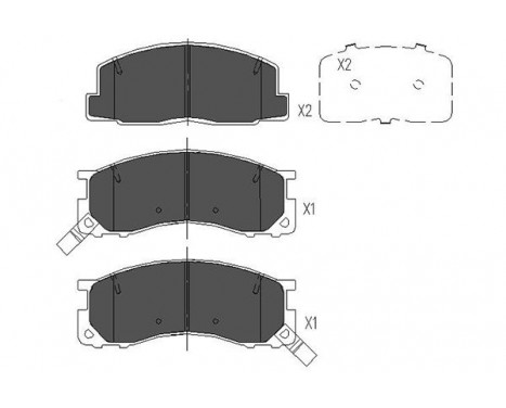 Bromsbeläggssats, skivbroms KBP-9100 Kavo parts