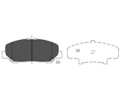 Bromsbeläggssats, skivbroms KBP-9101 Kavo parts