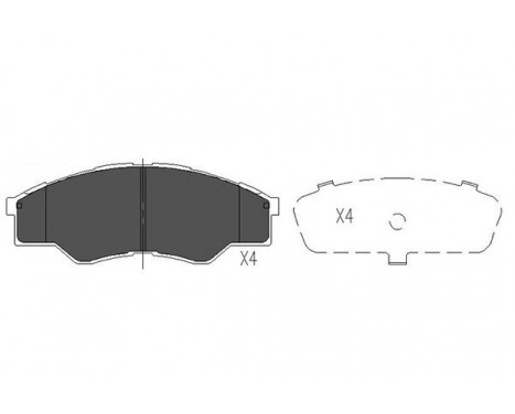 Bromsbeläggssats, skivbroms KBP-9102 Kavo parts
