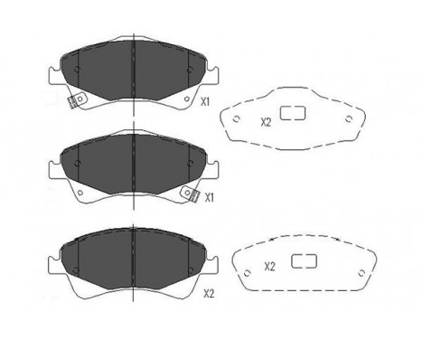 Bromsbeläggssats, skivbroms KBP-9103 Kavo parts