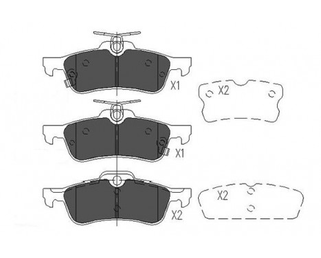 Bromsbeläggssats, skivbroms KBP-9106 Kavo parts