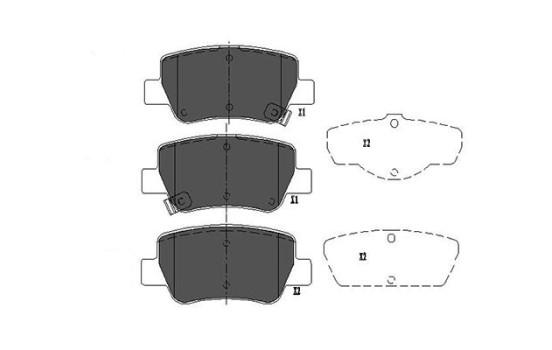 Bromsbeläggssats, skivbroms KBP-9107 Kavo parts