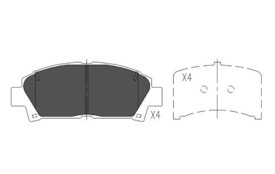 Bromsbeläggssats, skivbroms KBP-9110 Kavo parts