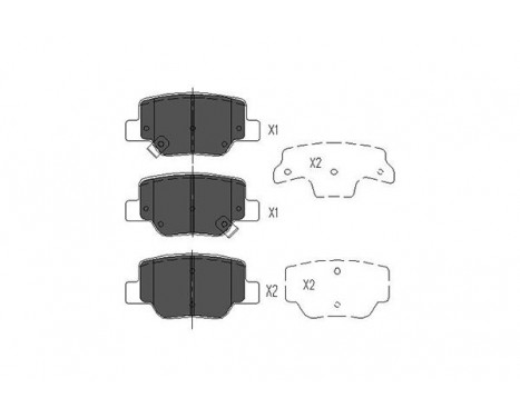 Bromsbeläggssats, skivbroms KBP-9115 Kavo parts