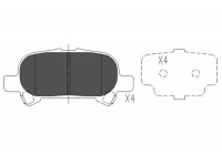 Bromsbeläggssats, skivbroms KBP-9119 Kavo parts