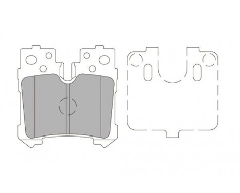 Bromsbeläggssats, skivbroms KBP-9122 Kavo parts