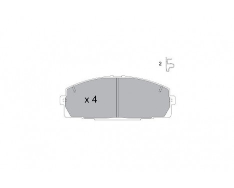 Bromsbeläggssats, skivbroms KBP-9124 Kavo parts