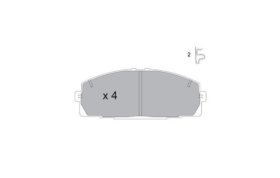 Bromsbeläggssats, skivbroms KBP-9124 Kavo parts
