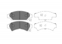 Bromsbeläggssats, skivbroms KBP-9127 Kavo parts