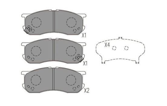 Bromsbeläggssats, skivbroms KBP-9132 Kavo parts