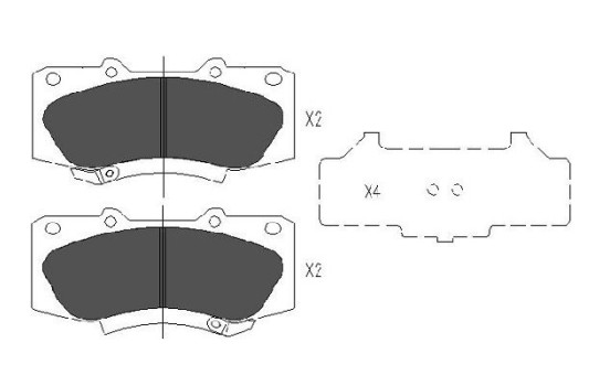 Bromsbeläggssats, skivbroms KBP-9133 Kavo parts