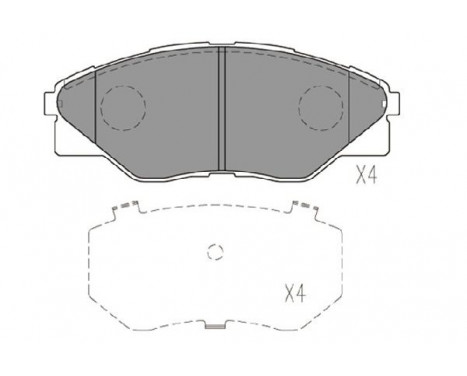 Bromsbeläggssats, skivbroms KBP-9135 Kavo parts