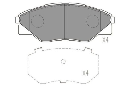 Bromsbeläggssats, skivbroms KBP-9135 Kavo parts
