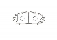 Bromsbeläggssats, skivbroms KBP-9140 Kavo parts