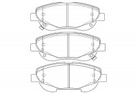 Bromsbeläggssats, skivbroms KBP-9143 Kavo parts
