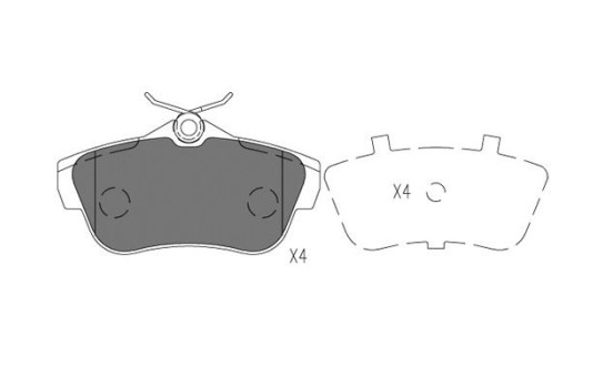 Bromsbeläggssats, skivbroms KBP-9147 Kavo parts