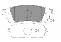 Bromsbeläggssats, skivbroms KBP-9149 Kavo parts