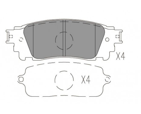 Bromsbeläggssats, skivbroms KBP-9149 Kavo parts