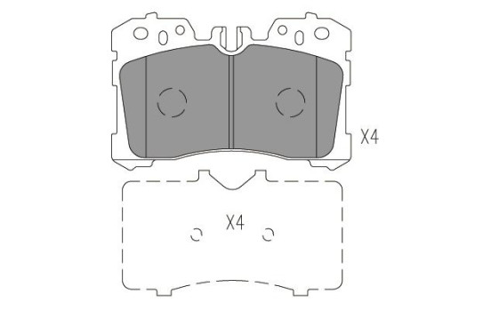 Bromsbeläggssats, skivbroms KBP-9150 Kavo parts