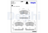 Bromsbeläggssats, skivbroms LP1063 Delphi