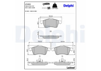 Bromsbeläggssats, skivbroms LP1092 Delphi