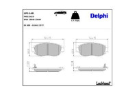 Bromsbeläggssats, skivbroms LP1140 Delphi