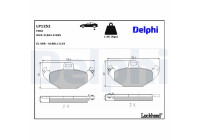 Bromsbeläggssats, skivbroms LP1252 Delphi