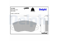 Bromsbeläggssats, skivbroms LP1406 Delphi
